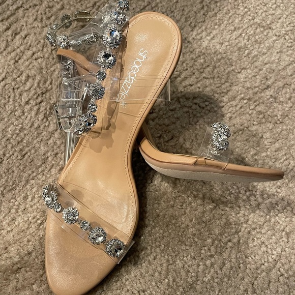 Nude Blingy Pumps Women’s sz 10 - Picture 2 of 10